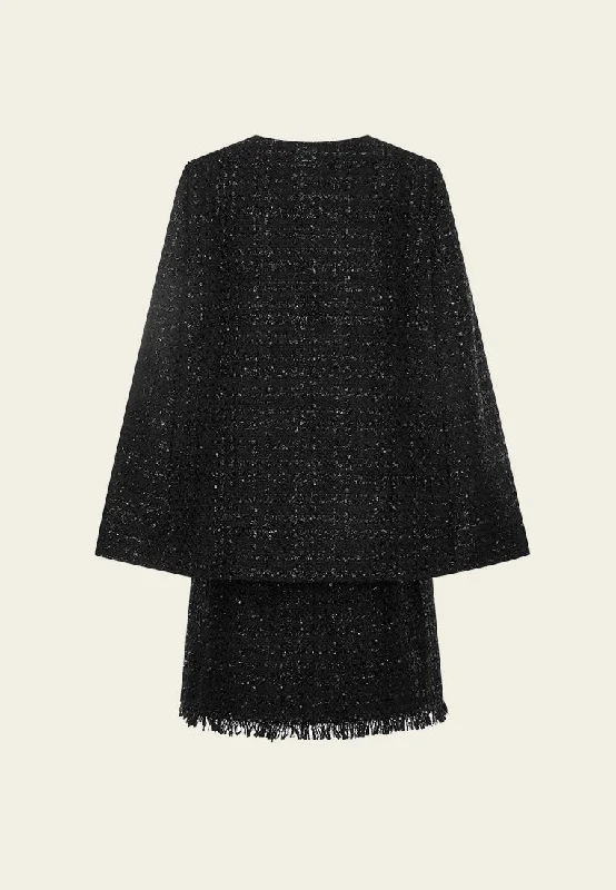 Two-pieces Lurex Tweed Cape and Dress