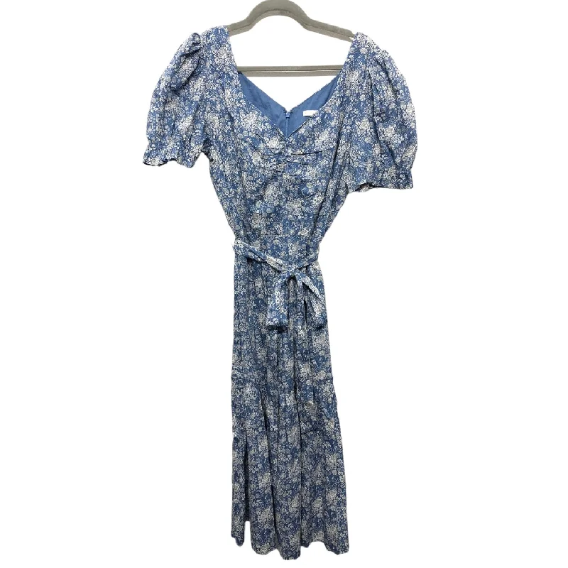 Dress Casual Maxi By Antonio Melani In Blue & White, Size: 14