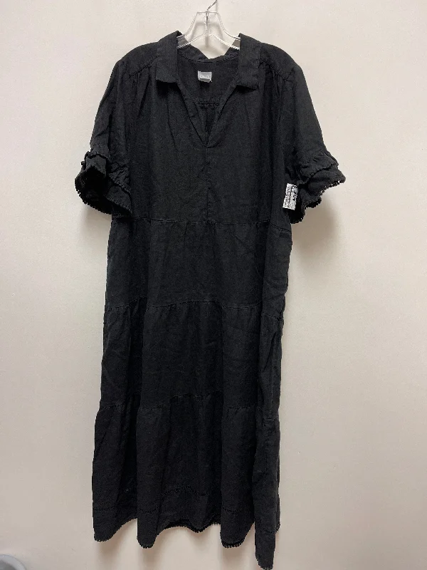 Dress Casual Maxi By Chicos In Black, Size: 2x