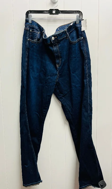 Jeans Flared By Chicos In Blue Denim, Size: 20