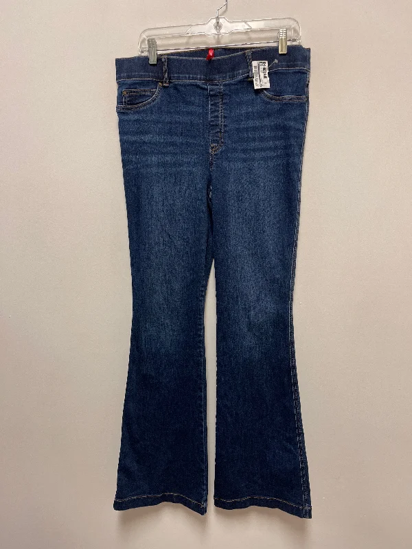 Jeans Flared By Spanx In Blue Denim, Size: Xl