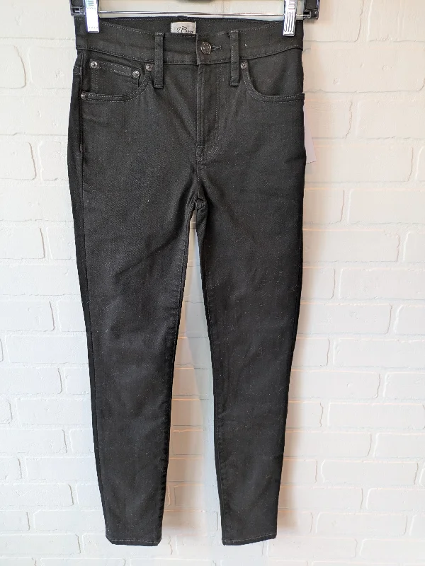 Jeans Skinny By J. Crew In Black Denim, Size: 0