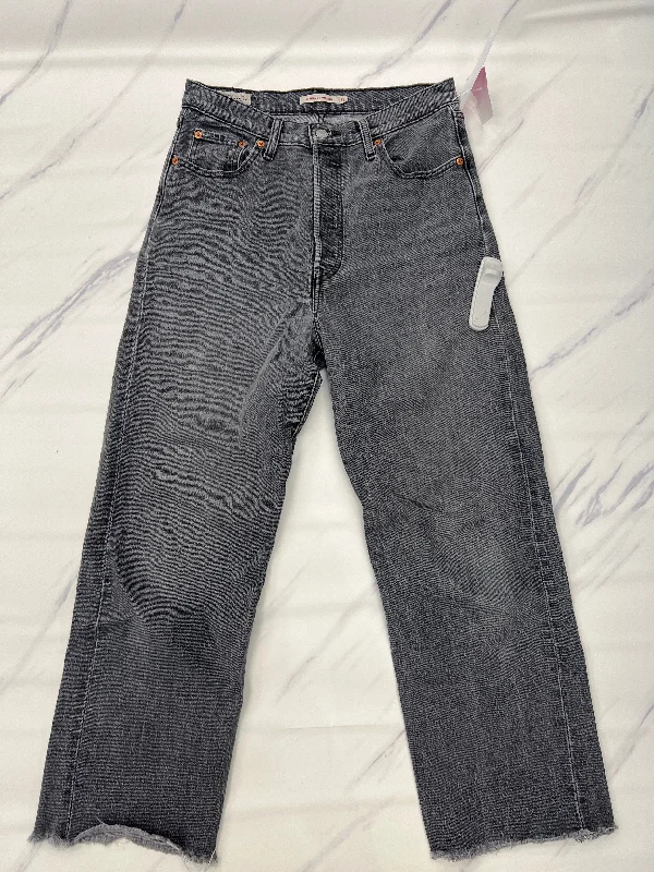 Jeans Straight By Levis In Black, Size: 8