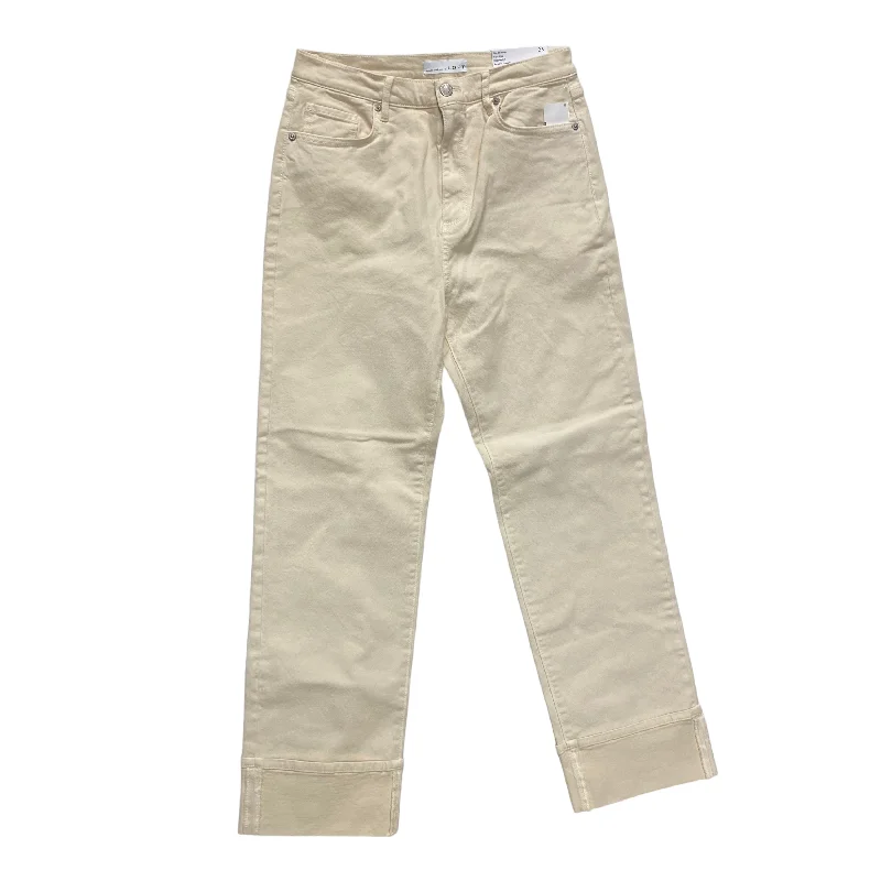 Jeans Straight By Loft In Cream, Size: 6