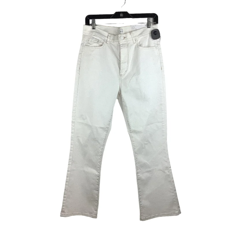 Jeans Straight By Loft In White Denim, Size: 8