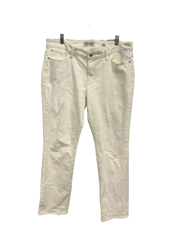 Jeans Straight By Lucky Brand In White, Size: 14