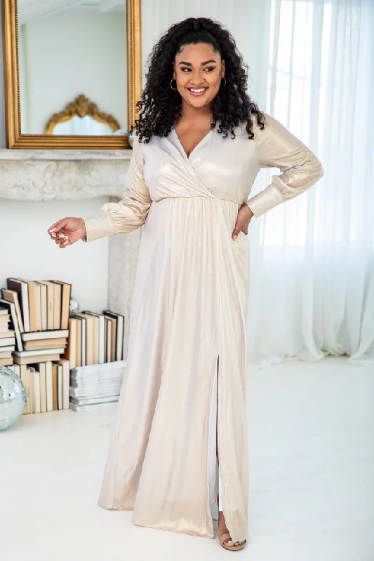 Sweet Nothings Metallic Maxi Dress FINAL SALE