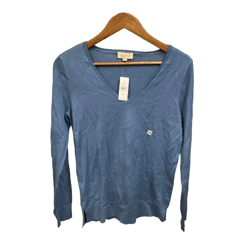 Top Long Sleeve Basic By Loft In Blue, Size: M