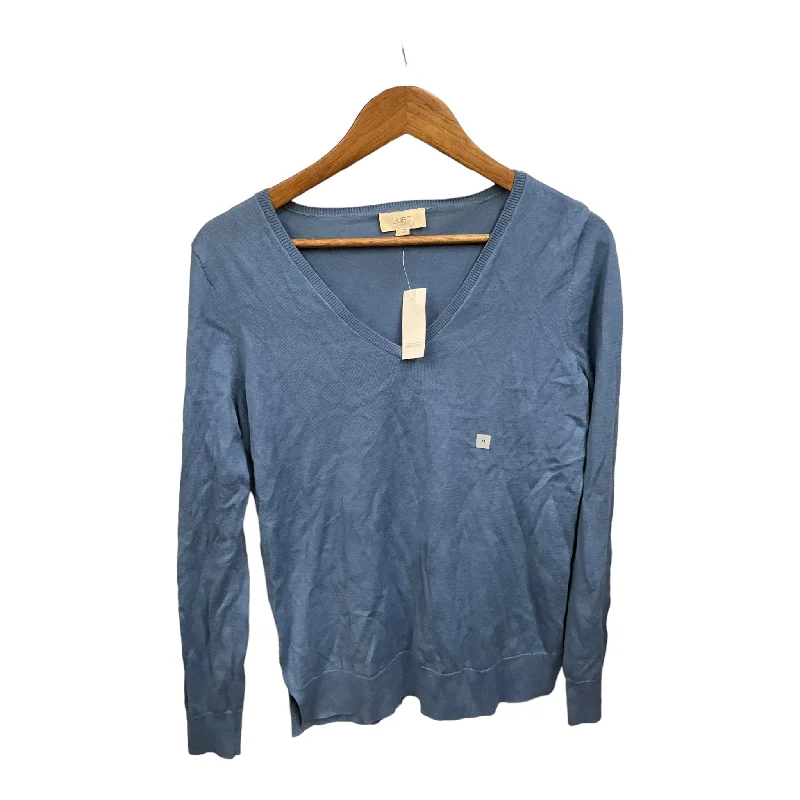 Top Long Sleeve Basic By Loft In Blue, Size: M