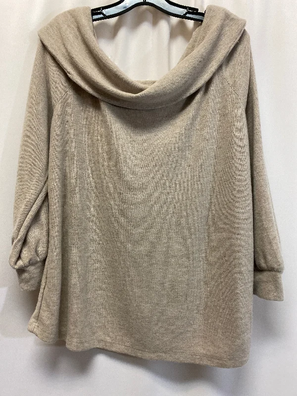 Top Long Sleeve By Ana In Beige, Size: Xl