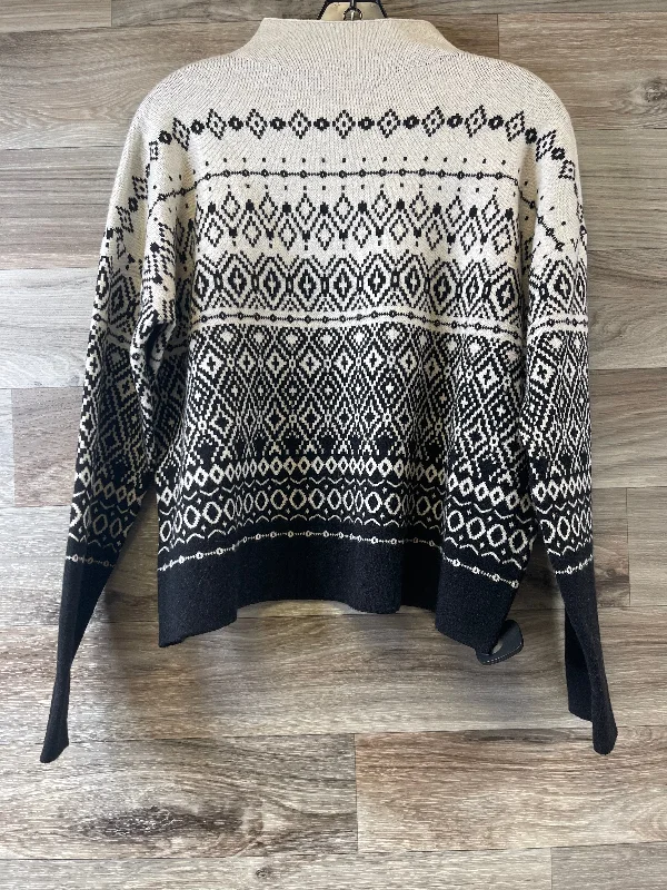 Top Long Sleeve By Clothes Mentor In Black & White, Size: M