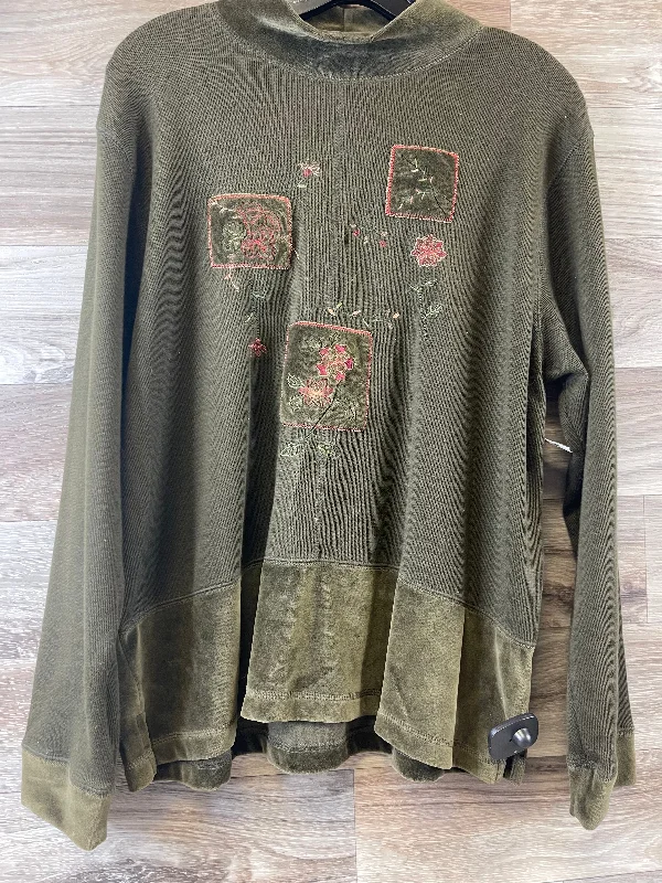 Top Long Sleeve By Erika And Co In Green, Size: M