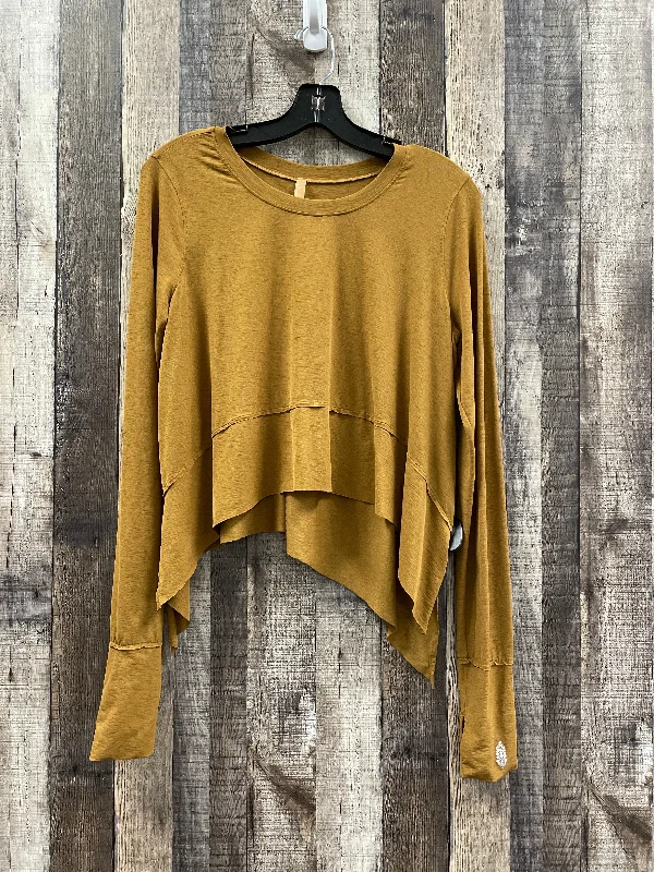 Top Long Sleeve By Free People In Brown, Size: M