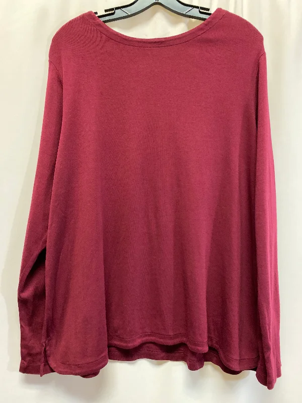 Top Long Sleeve By J. Jill In Mauve, Size: Xl