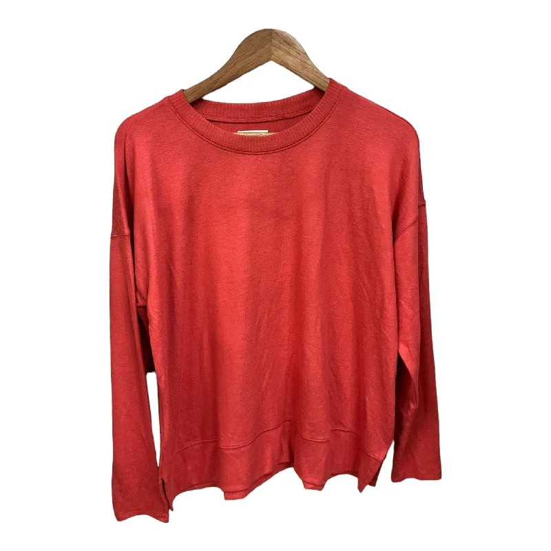 Top Long Sleeve By Lucky Brand In Orange, Size: L