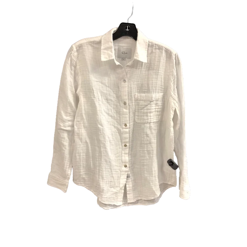 Top Long Sleeve By Rails In White, Size: Xs