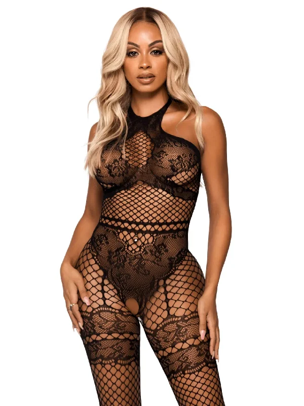 Leg Avenue  Seamless Industrial Net Halter Bodystocking  89291