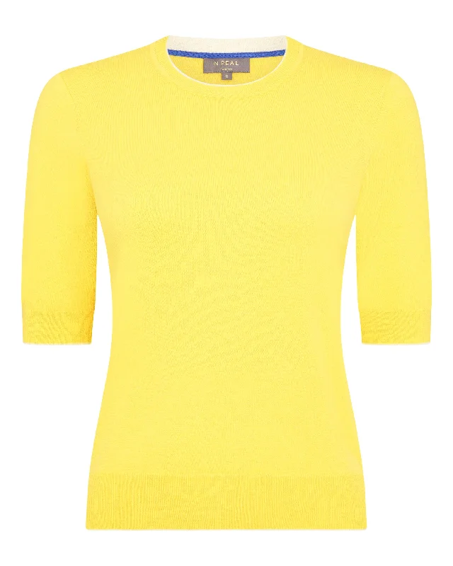 Women's Cotton Cashmere T-Shirt Sunshine Yellow