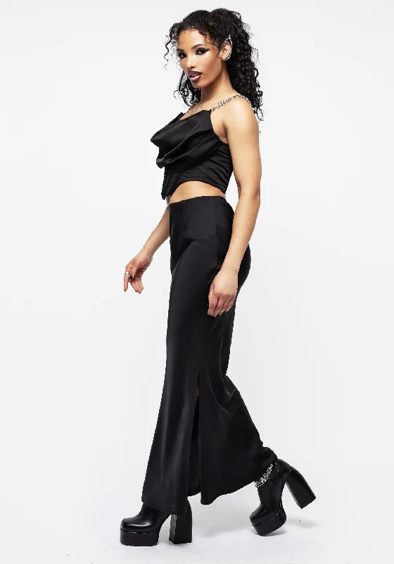 Lorelei Satin Maxi Slip Skirt