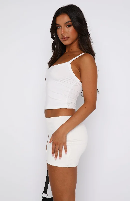 Love Lost Mini Skirt White