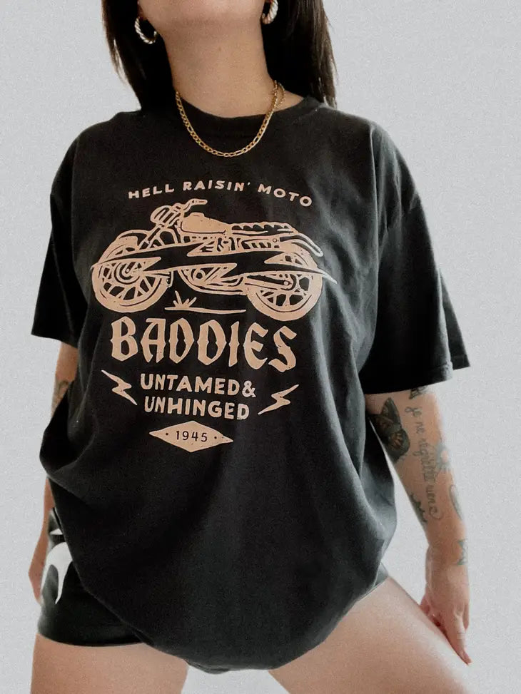 Moto Baddies Tee - Black