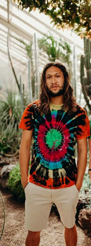 Tie Dye TShirt- Black Rainbow