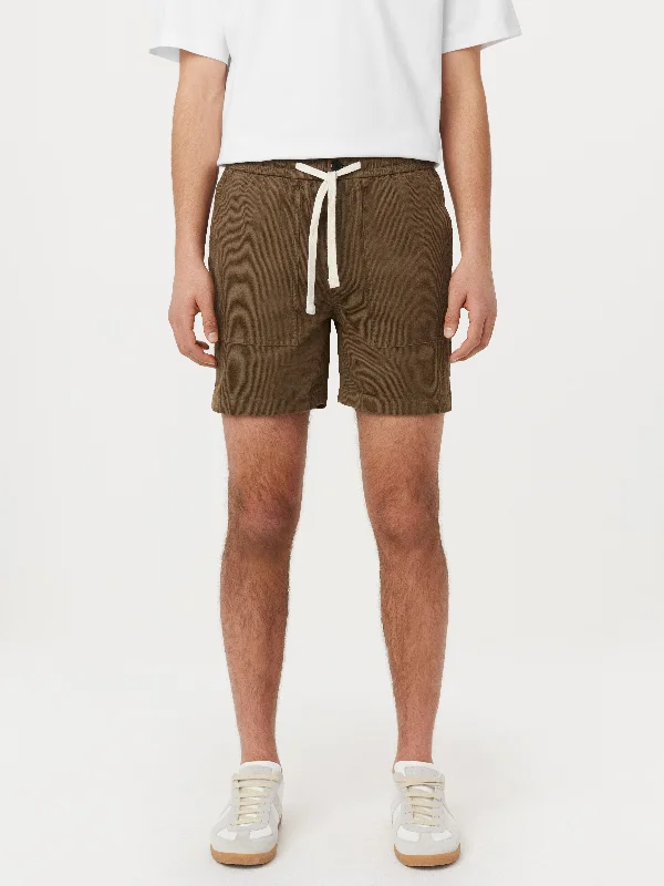 The Owen Light Corduroy Short in Tuscany Green