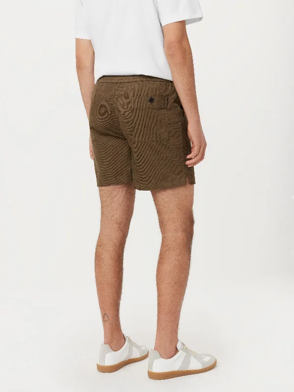 The Owen Light Corduroy Short in Tuscany Green