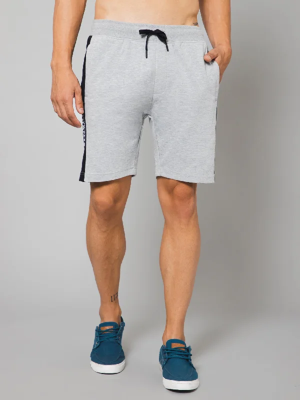 Cantabil Men Grey Melange Bermuda