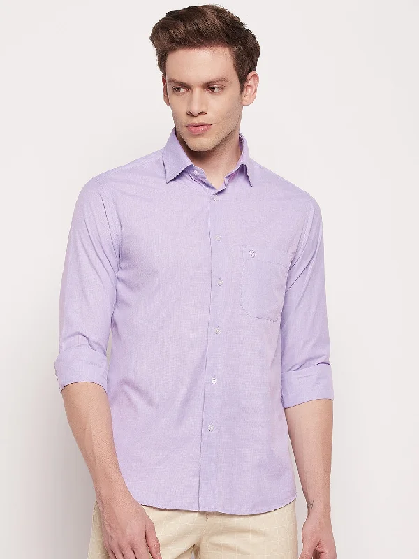 Cantabil Men Purple Shirt