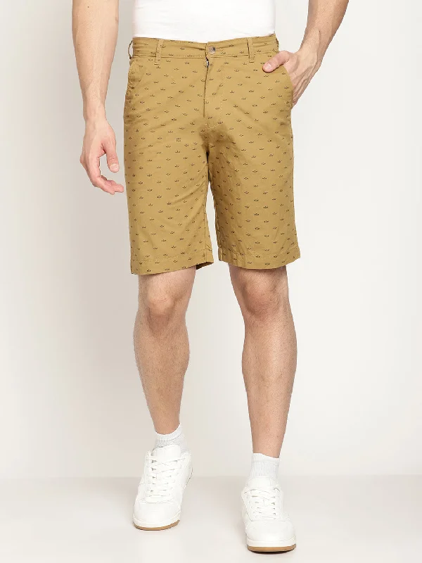 Cantabil Men's Khaki Bermuda