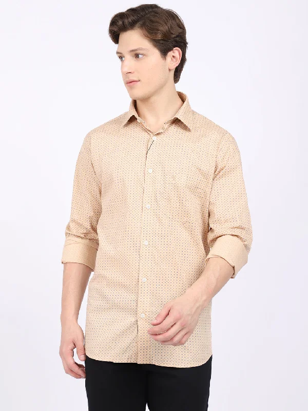 Cantabil Men's Khaki Formal Shirt