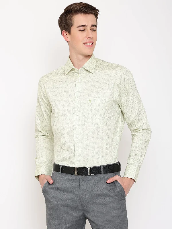 Cantabil Mens Light Green Shirt