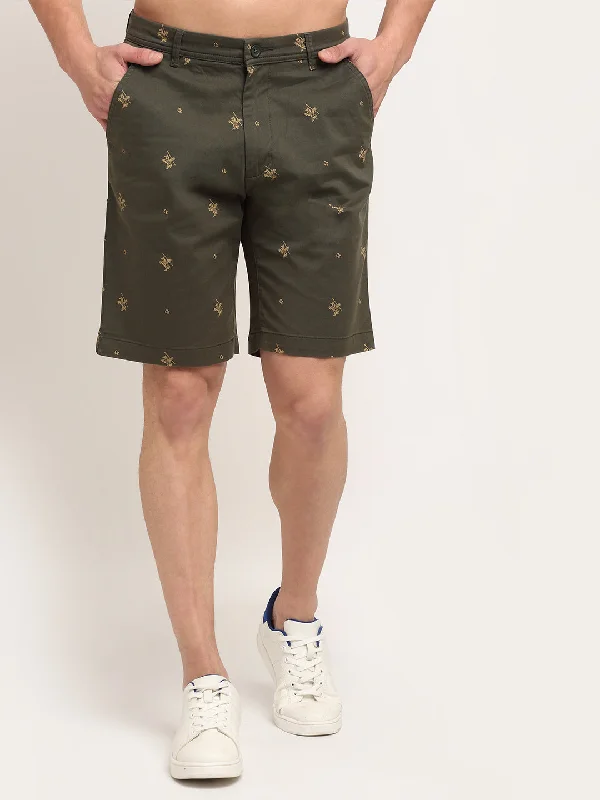 Cantabil Olive Men Shorts