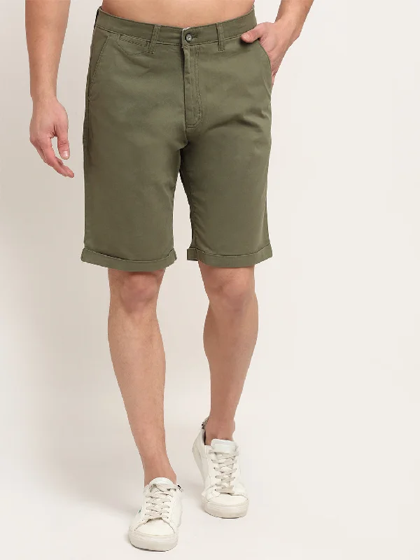 Cantabil Olive Men Shorts