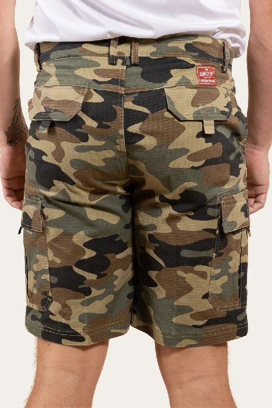 Coober Pedy Mens Ripstop Work Short - Camo