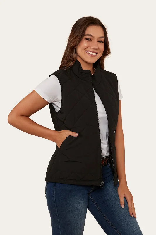 Cora Womens Reversible Vest - Black