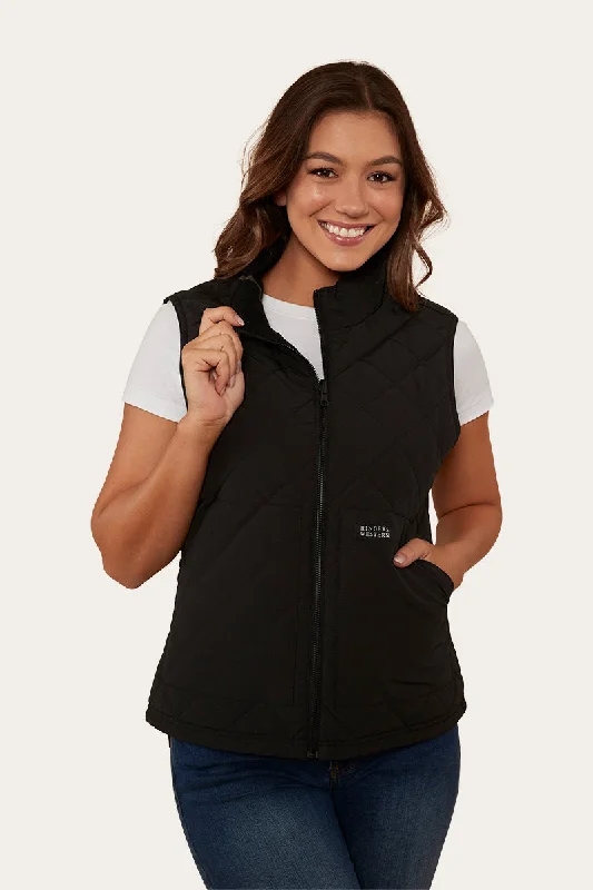 Cora Womens Reversible Vest - Black