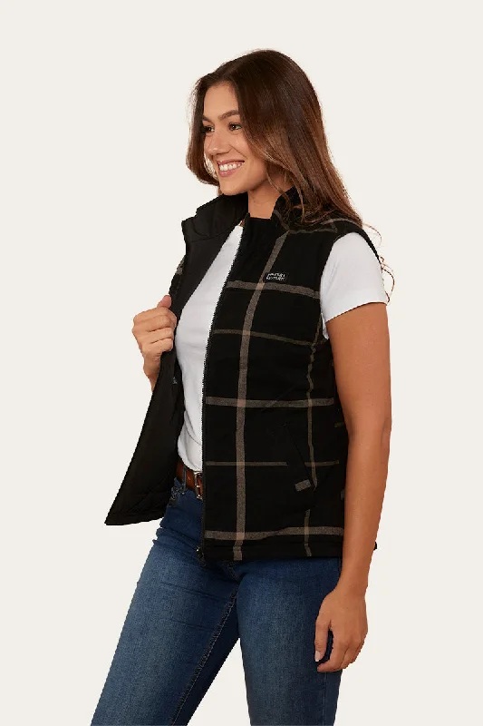 Cora Womens Reversible Vest - Black