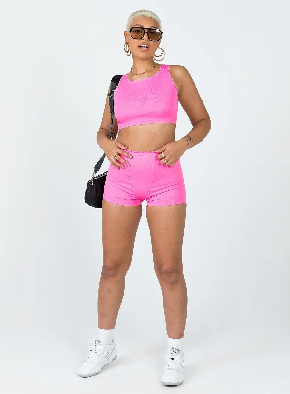 Kesor Knit Shorts Pink