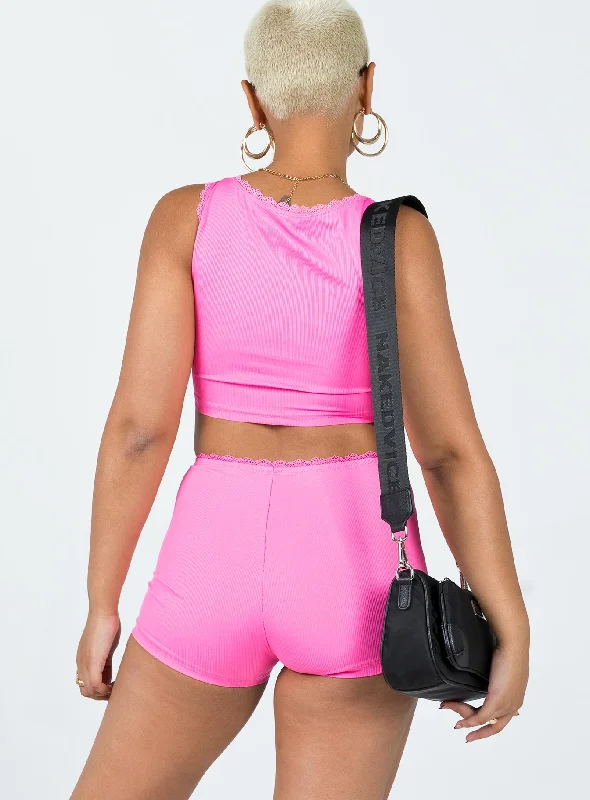 Kesor Knit Shorts Pink