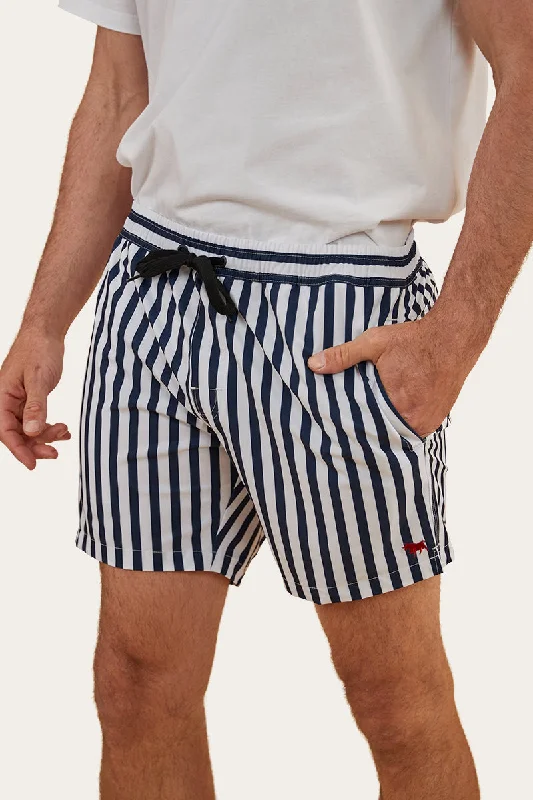 Resort Mens Swim Short - Navy/White