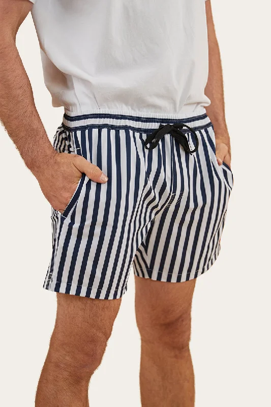 Resort Mens Swim Short - Navy/White