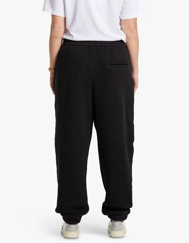 Essential Terry Classic Sweatpant W/ Puff Paint Logo - Black