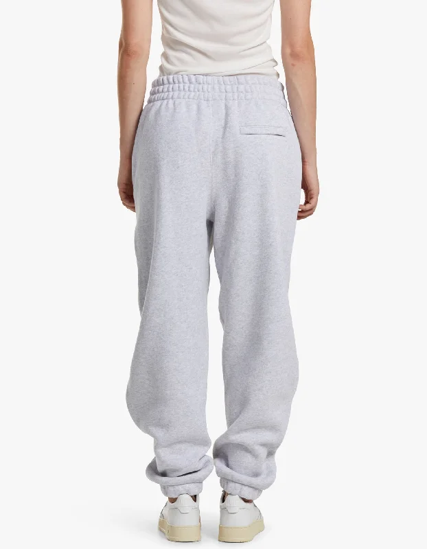 Essential Terry Classic Sweatpant W/ Puff Paint Logo - Light Heather Grey