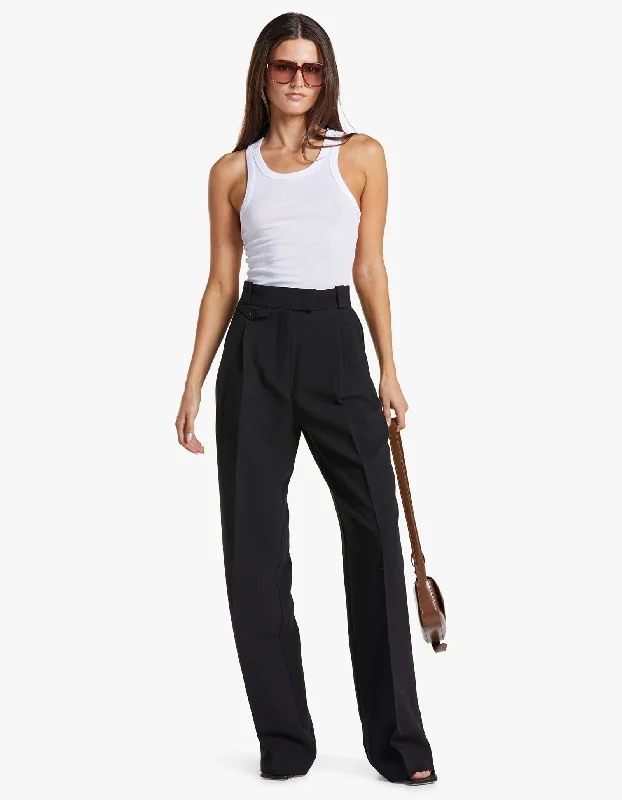 Irena High Waisted Tailored Pant - Black