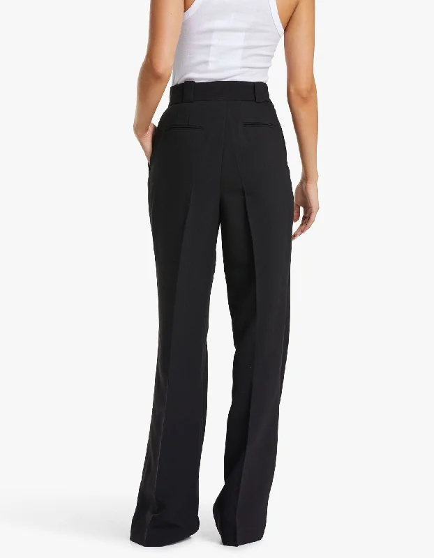 Irena High Waisted Tailored Pant - Black