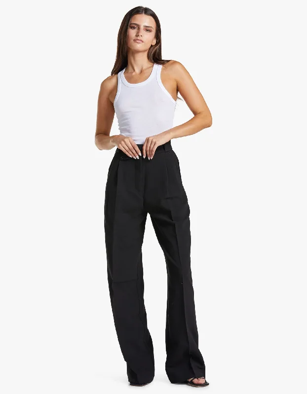 Irena High Waisted Tailored Pant - Black