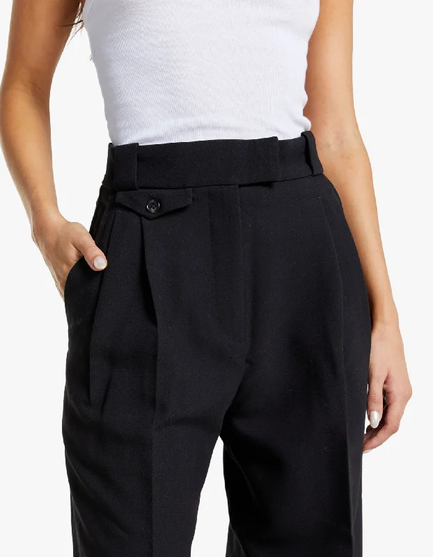 Irena High Waisted Tailored Pant - Black