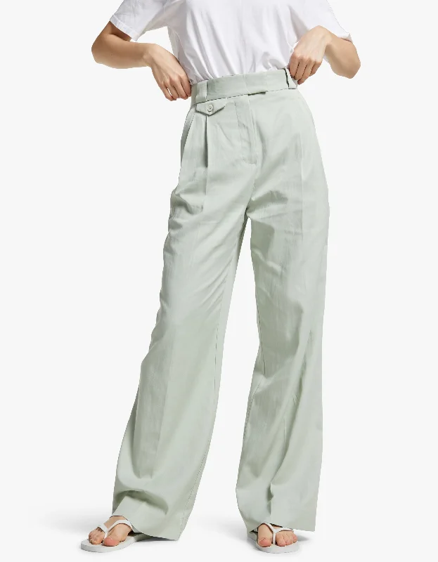 Sara High Waisted Tailored Pant - Melon